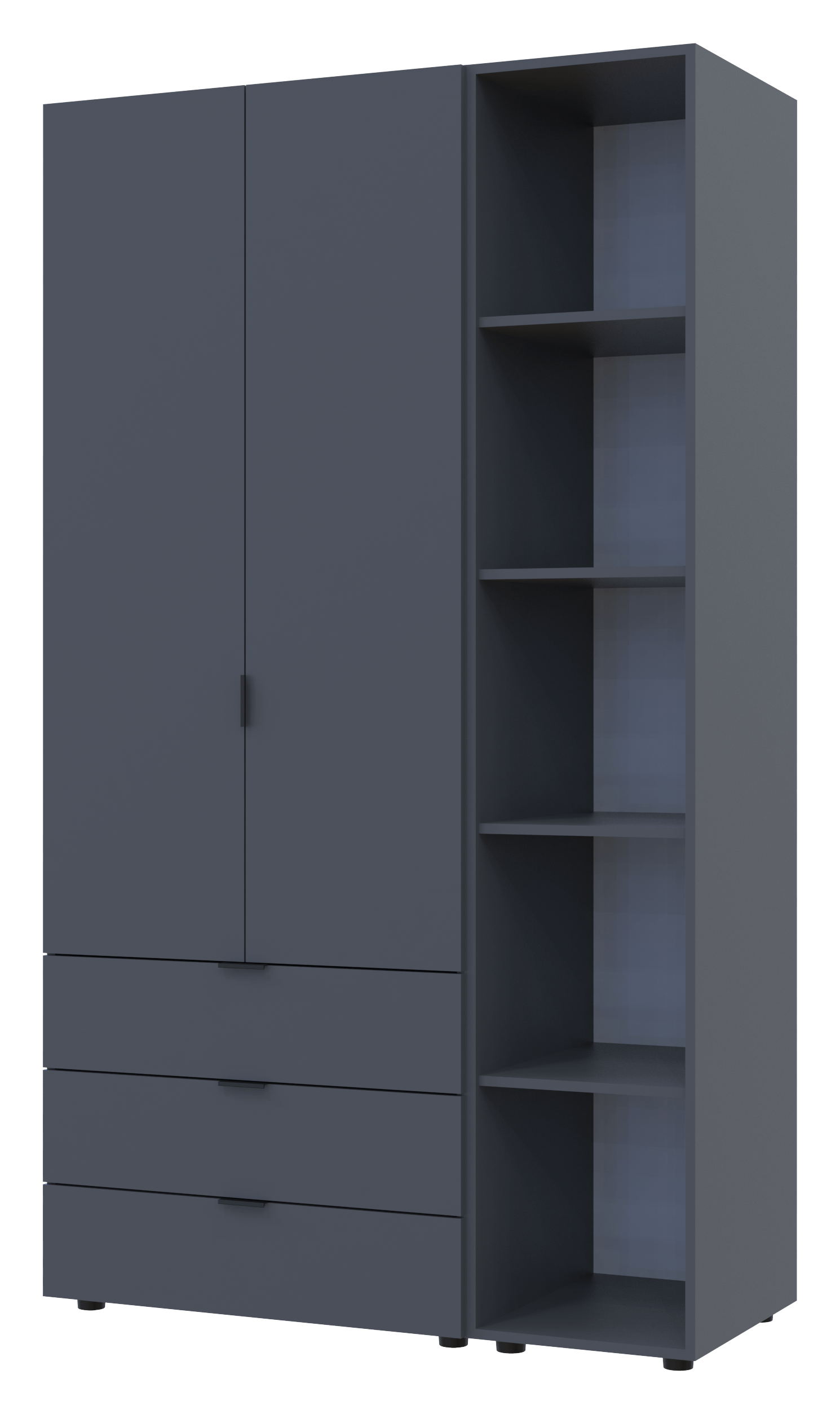 Комплект шкафов для одежды Doros Гелар (2 шт.) 115,7х49,5х203,4 см Графит (DRS-011145)