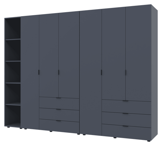Комплект шкафов для одежды Doros Гелар (3 шт.) 270,6х49,5х203,4 см Графит (DRS-011161)