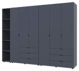 Комплект шкафов для одежды Doros Гелар (3 шт.) 270,6х49,5х203,4 см Графит (DRS-011161)