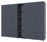 Комплект шкафов для одежды Doros Гелар (3 шт.) 270,6х49,5х203,4 см Графит (DRS-011161)