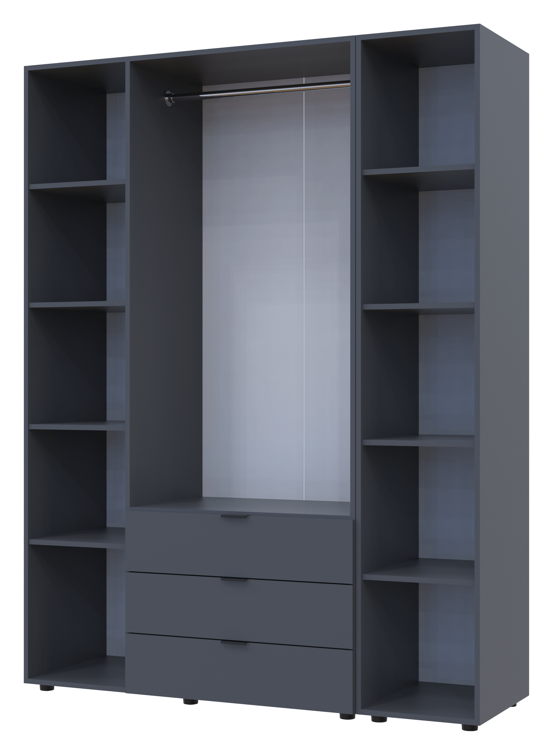 Комплект шкафов для одежды Doros Гелар (2 шт.) 154,4х49,5х203,4 см Графит (DRS-011147)