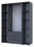 Комплект шкафов для одежды Doros Гелар (2 шт.) 154,4х49,5х203,4 см Графит (DRS-011147)