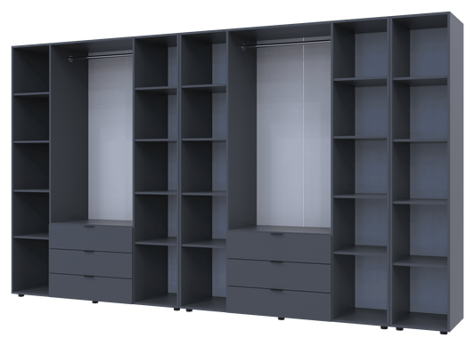 Комплект шкафов для одежды Doros Гелар (3 шт.) 348,2х49,5х203,4 см Графит (DRS-011165)