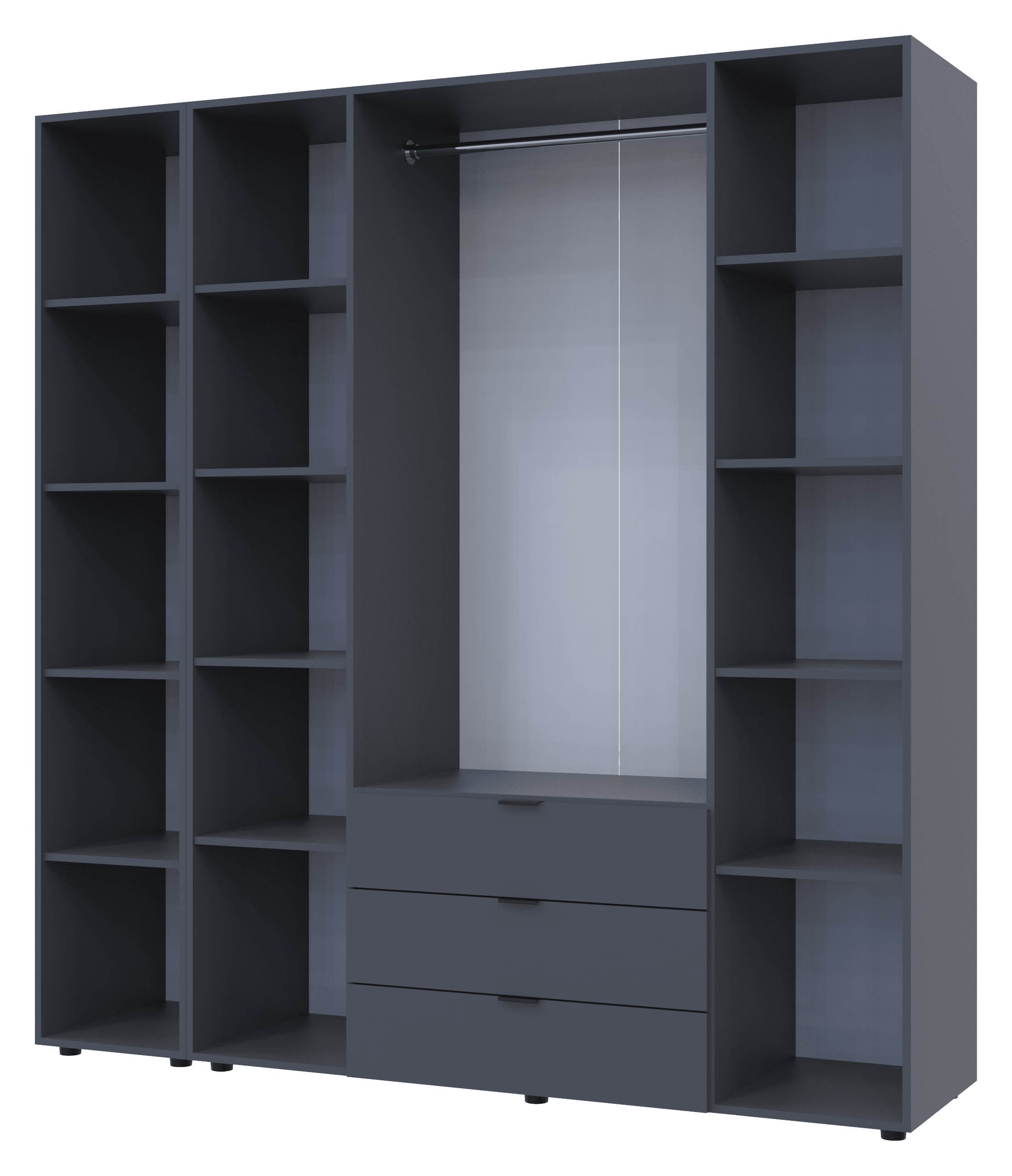 Комплект шкафов для одежды Doros Гелар (2 шт.) 193,2х49,5х203,4 см Графит (DRS-011153)