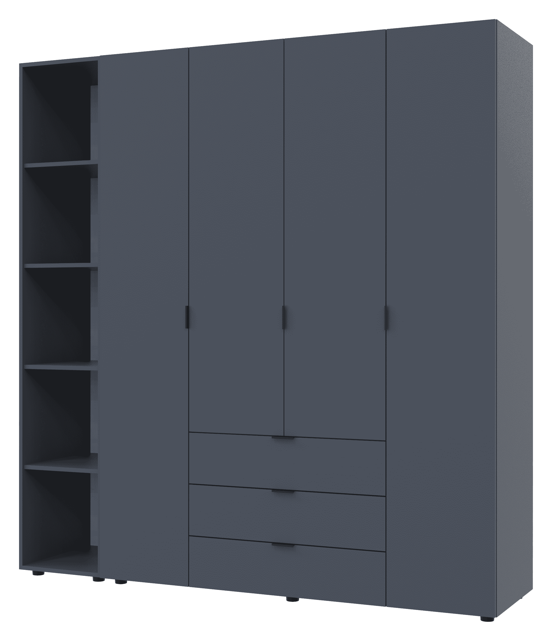 Комплект шкафов для одежды Doros Гелар (2 шт.) 193,2х49,5х203,4 см Графит (DRS-011153)