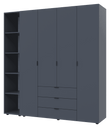 Комплект шкафов для одежды Doros Гелар (2 шт.) 193,2х49,5х203,4 см Графит (DRS-011153)