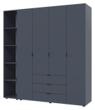 Комплект шкафов для одежды Doros Гелар (2 шт.) 193,2х49,5х203,4 см Графит (DRS-011153)