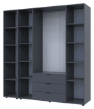 Комплект шкафов для одежды Doros Гелар (2 шт.) 193,2х49,5х203,4 см Графит (DRS-011153)