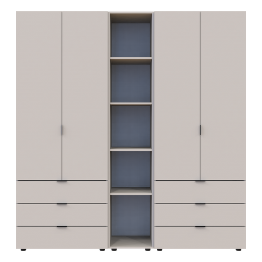 Комплект шкафов для одежды Doros Гелар (3 шт.) 193,2х49,5х203,4 см Кашемир (DRS-011249)