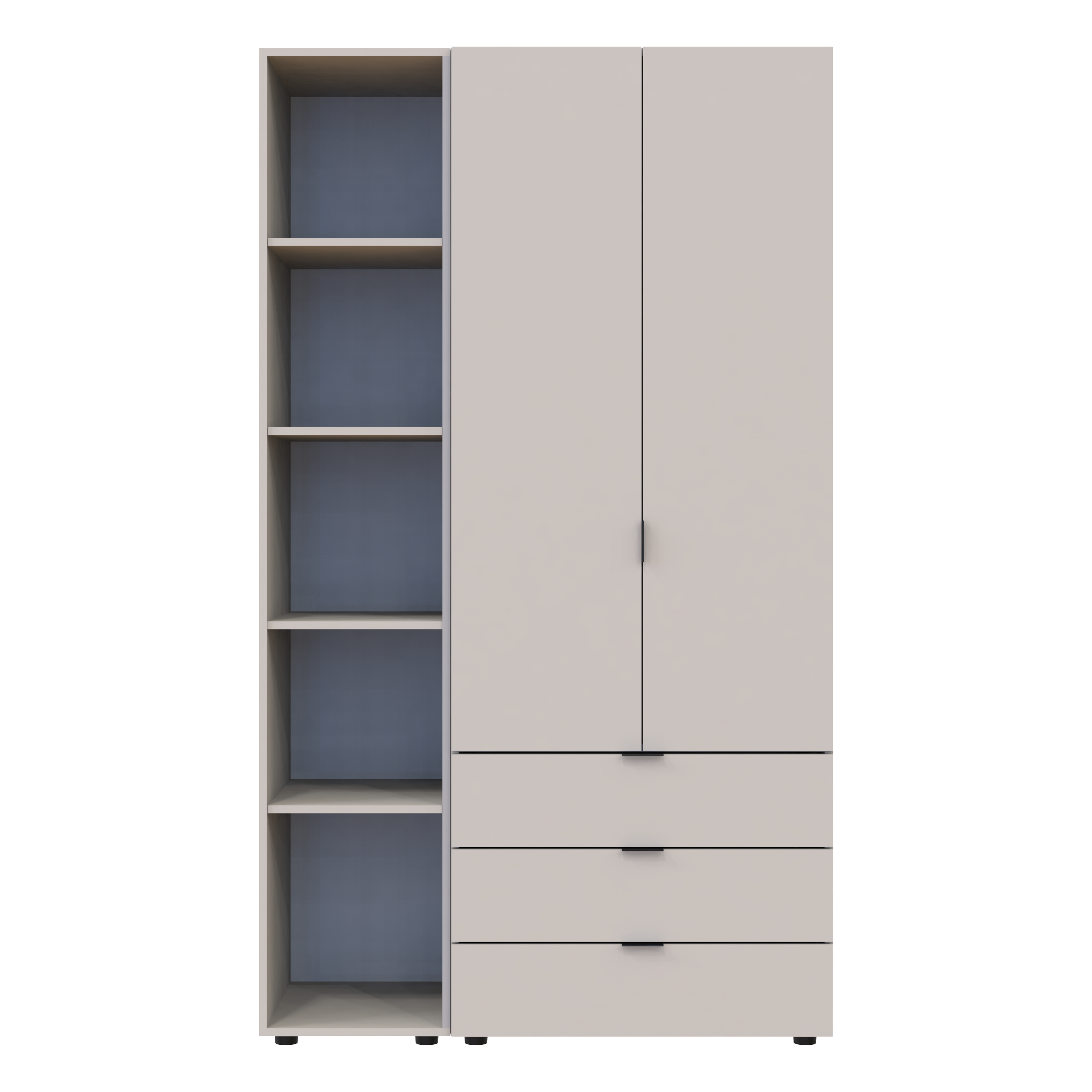 Комплект шкафов для одежды Doros Гелар (2 шт.) 115,7х49,5х203,4 см Кашемир (DRS-011248)