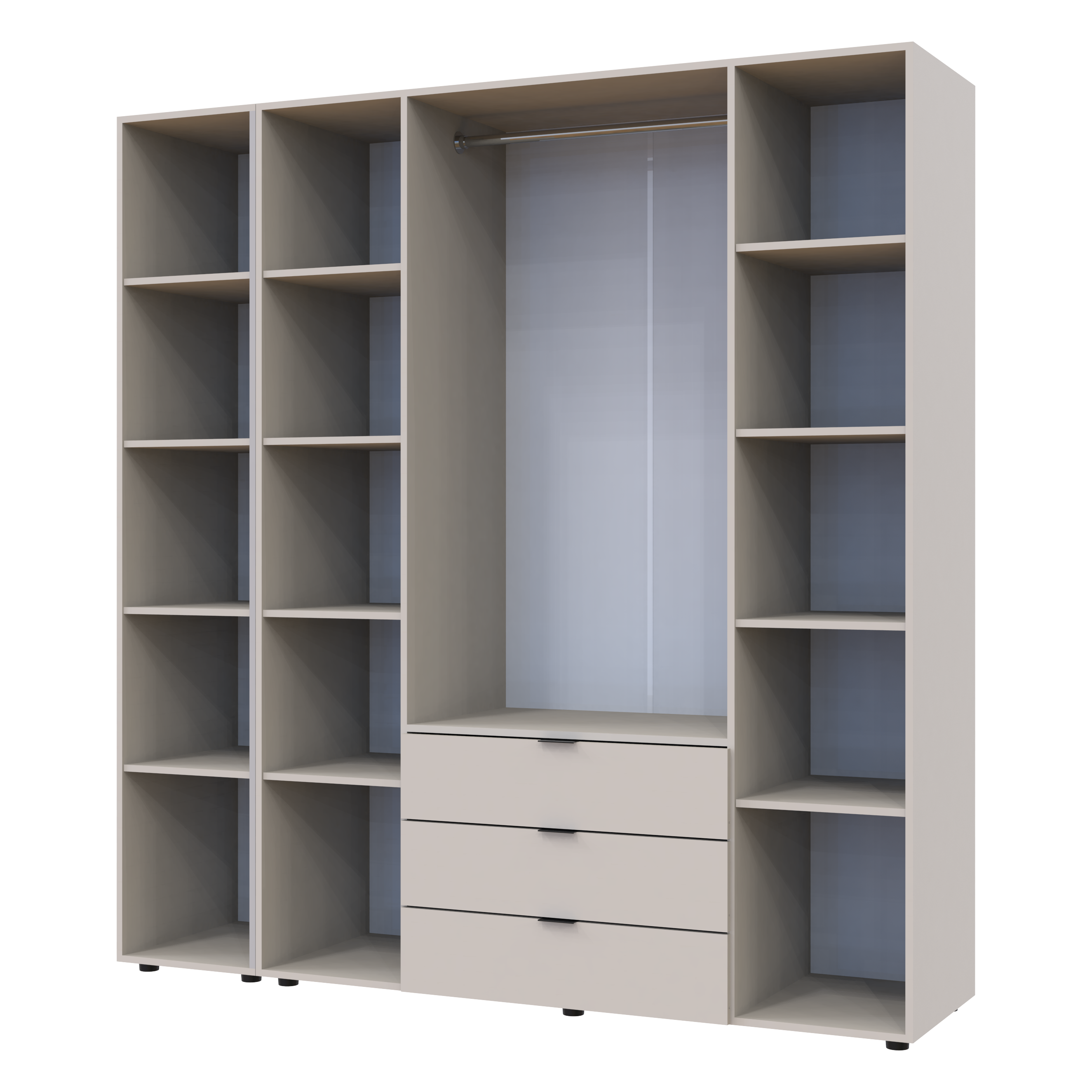 Комплект шкафов для одежды Doros Гелар (2 шт.) 193,2х49,5х203,4 см Кашемир (DRS-011254)