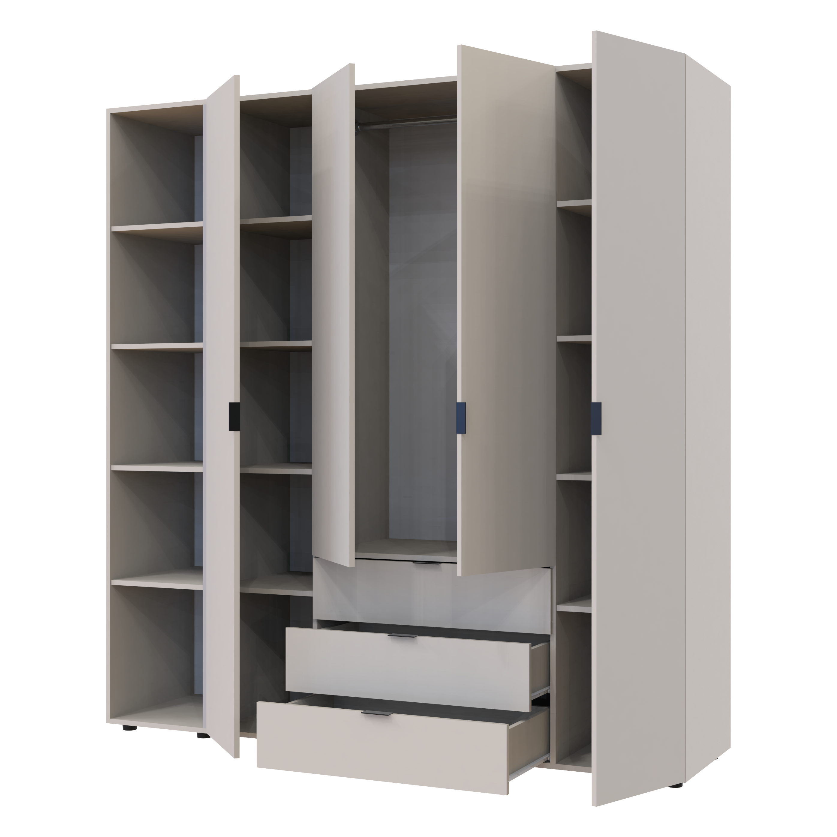 Комплект шкафов для одежды Doros Гелар (2 шт.) 193,2х49,5х203,4 см Кашемир (DRS-011254)