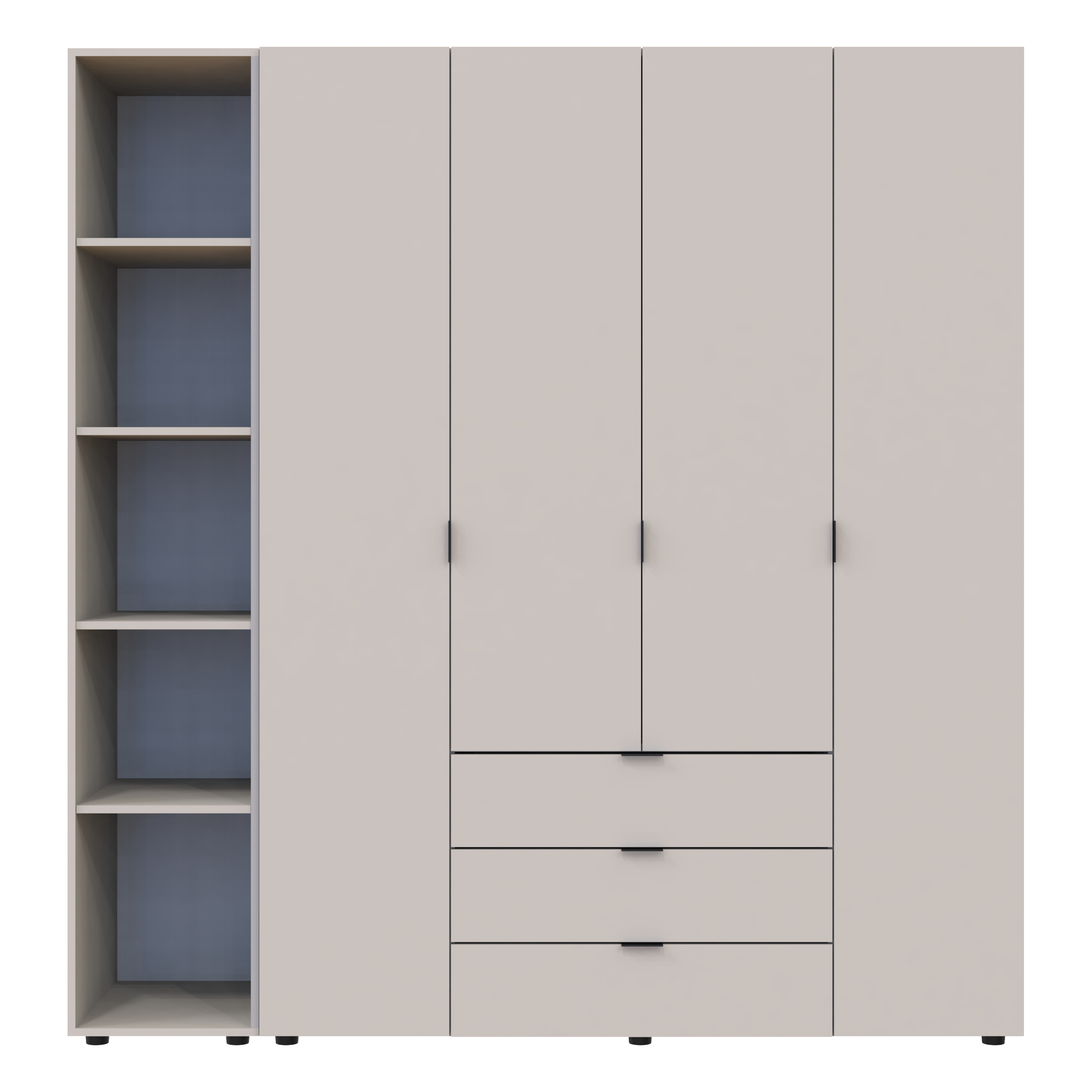 Комплект шкафов для одежды Doros Гелар (2 шт.) 193,2х49,5х203,4 см Кашемир (DRS-011254)
