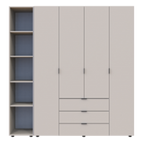 Комплект шкафов для одежды Doros Гелар (2 шт.) 193,2х49,5х203,4 см Кашемир (DRS-011254)
