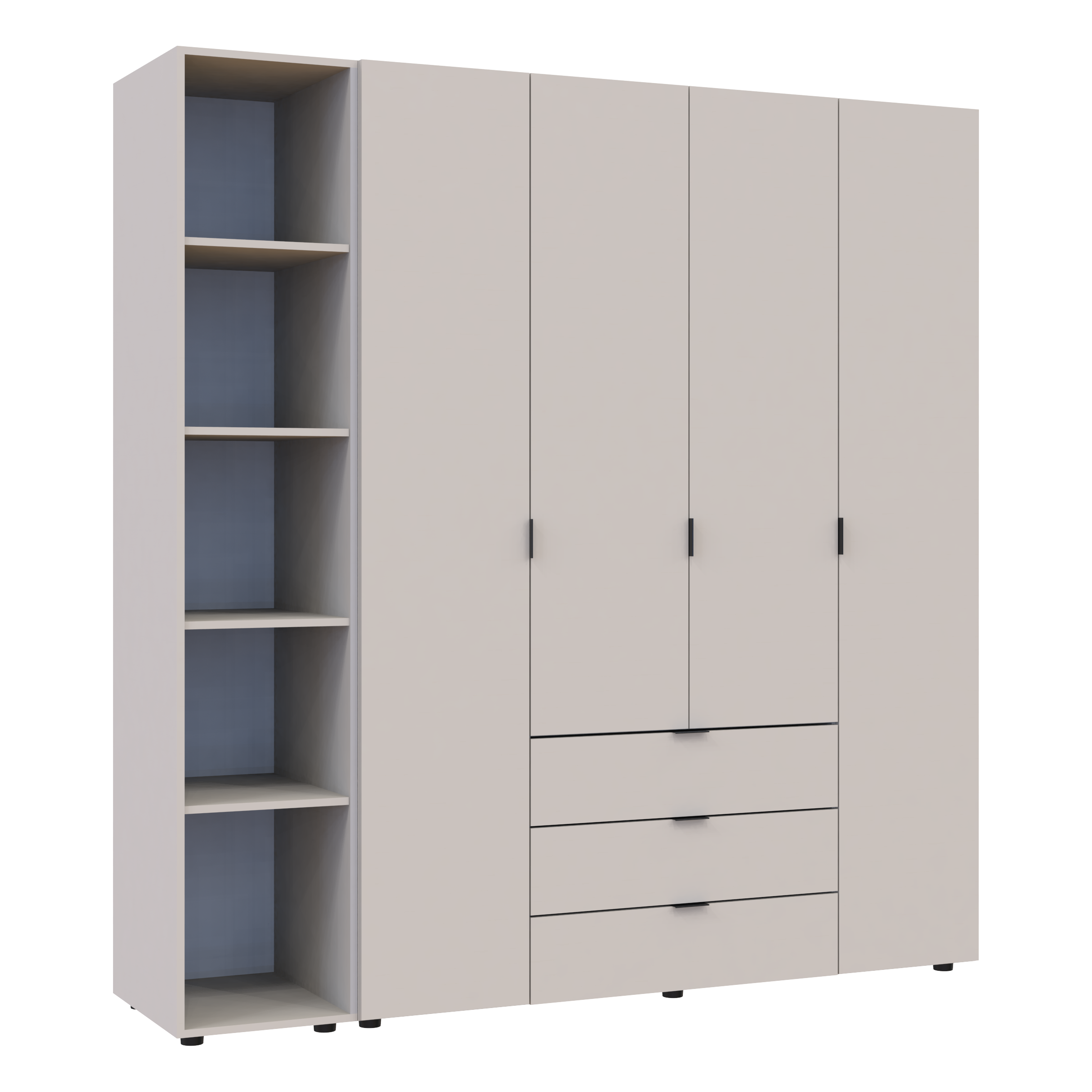 Комплект шкафов для одежды Doros Гелар (2 шт.) 193,2х49,5х203,4 см Кашемир (DRS-011254)