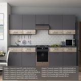 Кухня модульная Лея Doros 300х60х250 см Графит/Дуб клондайк (DRS-011377)