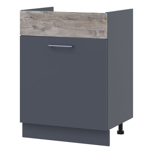 Кухонный модуль нижний Doros Лея НМ82_Ш60 левая 60х46,6х82 см Графит/Дуб клондайк (DRS-011372)