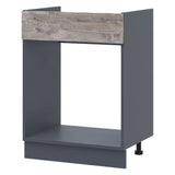 Кухонный модуль нижний Doros Лея НЯ82_Ш60 правая 60х46,6х82 см Графит/Дуб клондайк (DRS-011374)