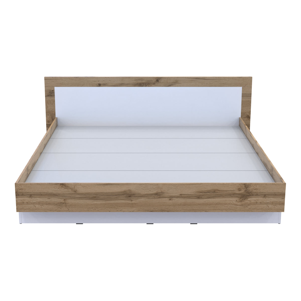 Кровать двуспальная Doros Hugo 180х200 см Дуб тахо/Белый (DRS-011323)