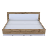 Кровать двуспальная Doros Hugo 180х200 см Дуб тахо/Белый (DRS-011323)