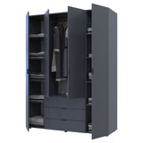 Шкаф распашной для одежды Doros Гелар 155х49,5х203,4 см Графит (DRS-011109)