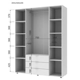 Шкаф распашной для одежды Doros Гелар 155х49,5х203,4 см Графит (DRS-011109)