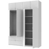 Шкаф распашной с антресолью Doros Лукас 180х50х240 см Белый (DRS-011191)