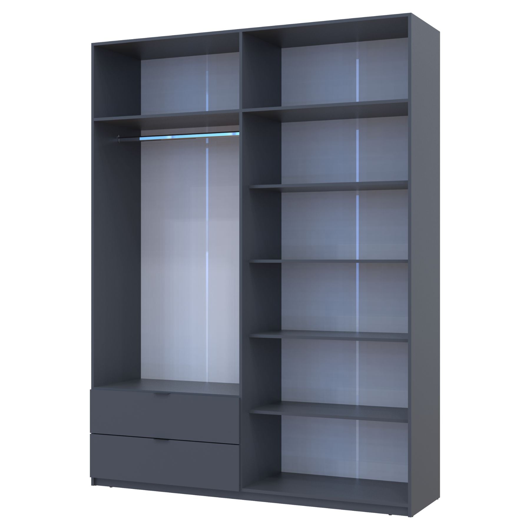 Шкаф распашной с антресолью Doros Лукас 180х50х240 см Графит (DRS-011192)