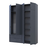 Шкаф распашной с антресолью Doros Лукас 180х50х240 см Графит (DRS-011192)