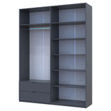 Шкаф распашной с антресолью Doros Лукас 180х50х240 см Графит (DRS-011192)