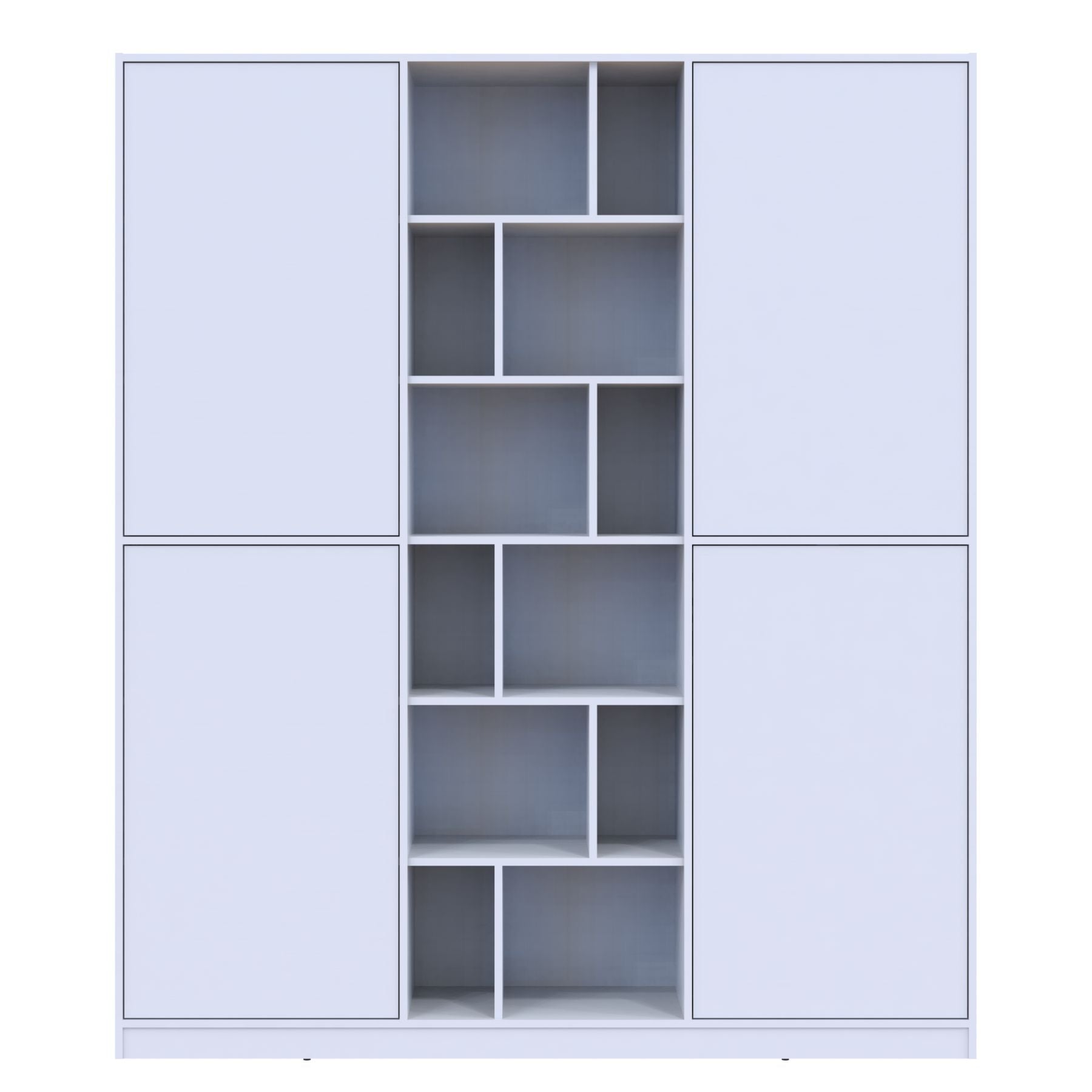 Шкаф для одежды с открытыми полками Doros Морган 180х38,5х210 см Белый (DRS-011219)