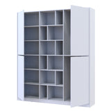 Шкаф для одежды с открытыми полками Doros Морган 180х38,5х210 см Белый (DRS-011219)