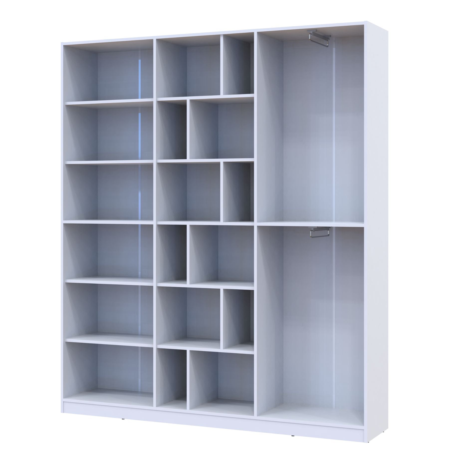 Шкаф для одежды с открытыми полками Doros Морган 180х38,5х210 см Белый (DRS-011219)