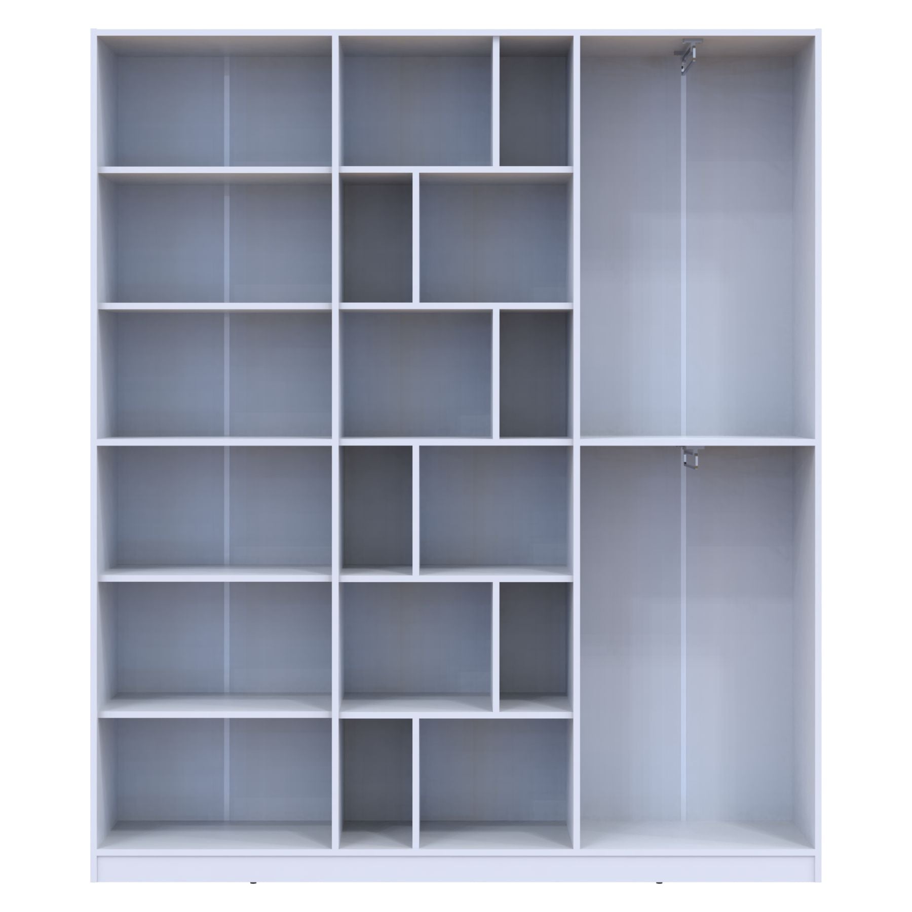 Шкаф для одежды с открытыми полками Doros Морган 180х38,5х210 см Белый (DRS-011219)