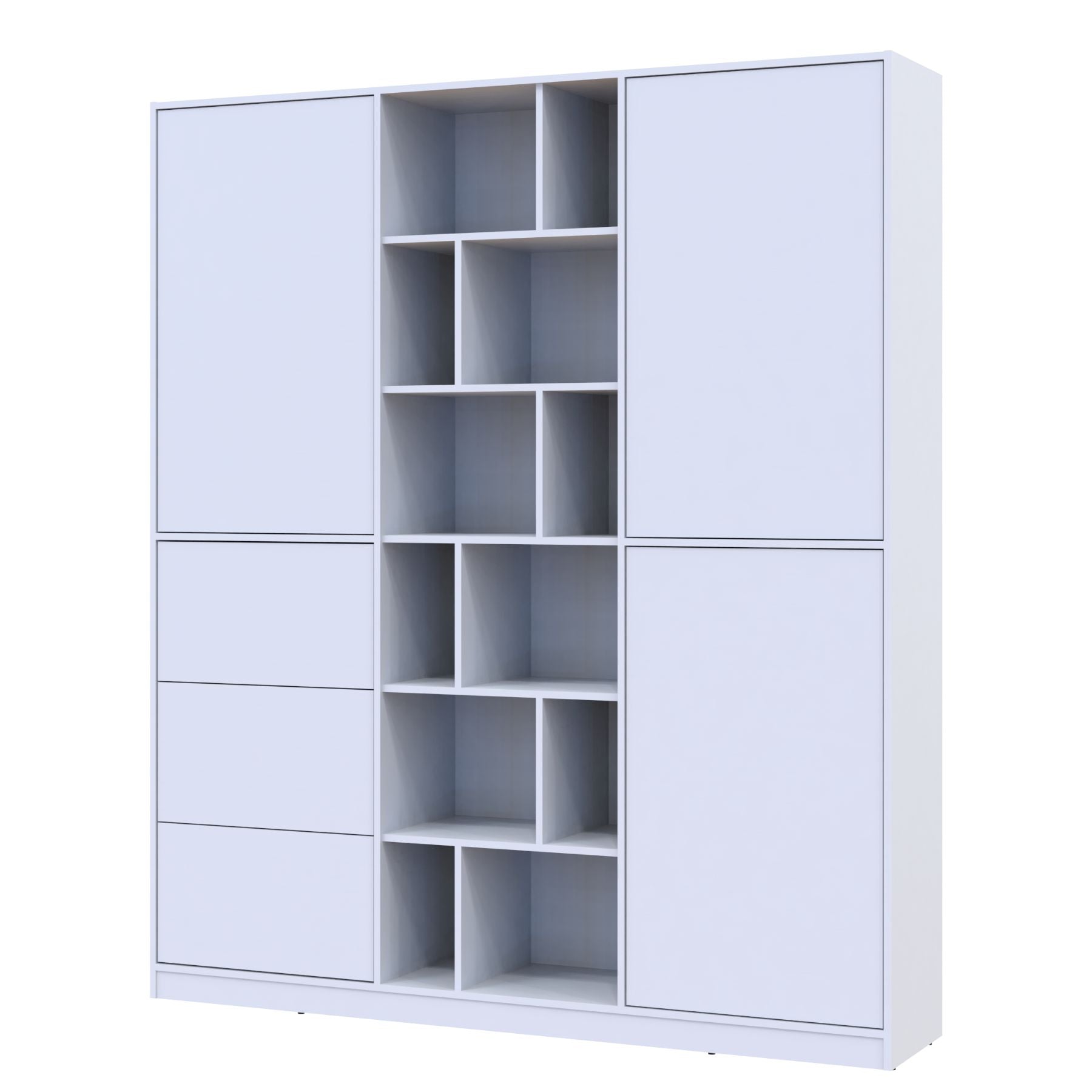 Шкаф для одежды с выдвижными ящиками Doros Морган 180х38,5х210 см Белый (DRS-011220)