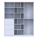 Шкаф для одежды с выдвижными ящиками Doros Морган 180х38,5х210 см Белый (DRS-011220)