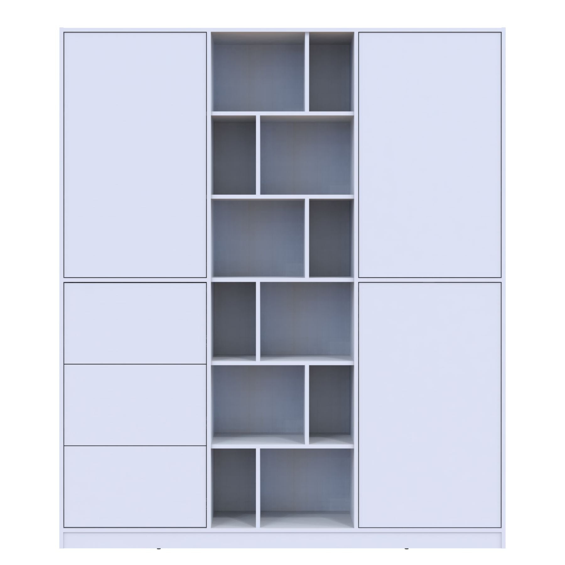 Шкаф для одежды с выдвижными ящиками Doros Морган 180х38,5х210 см Белый (DRS-011220)