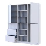 Шкаф для одежды с выдвижными ящиками Doros Морган 180х38,5х210 см Белый (DRS-011220)