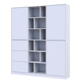 Шкаф для одежды с выдвижными ящиками Doros Морган 180х38,5х210 см Белый (DRS-011220)