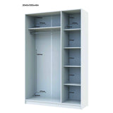 Шкаф распашной для одежды Doros Промо 135х48х204 см Белый (DRS-011204)