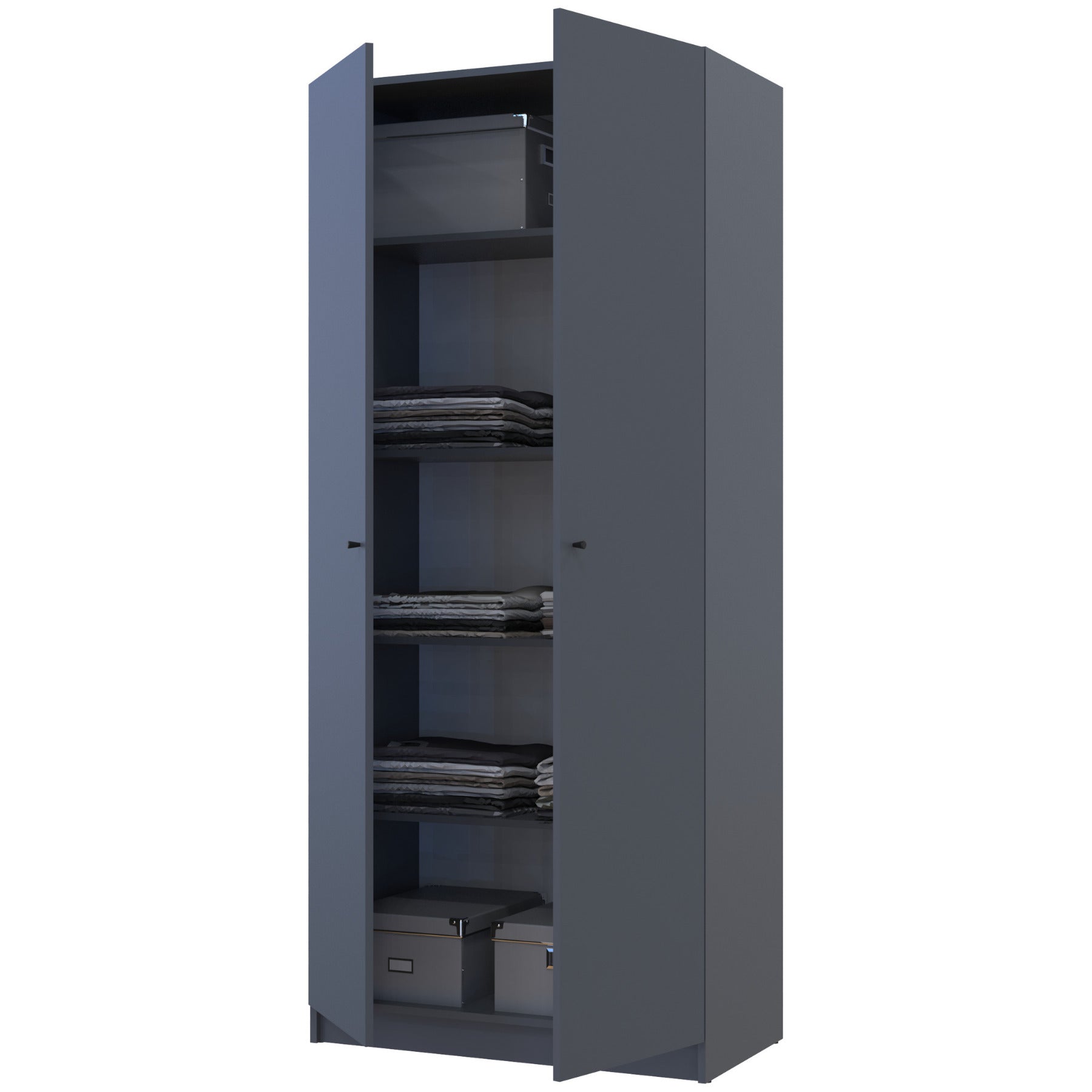 Шкаф распашной для одежды Doros Промо 90х48х204 см Графит (DRS-011199)