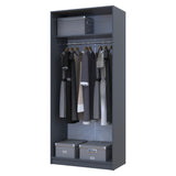 Шкаф распашной для одежды Doros Промо 90х48х204 см Графит (DRS-011199)