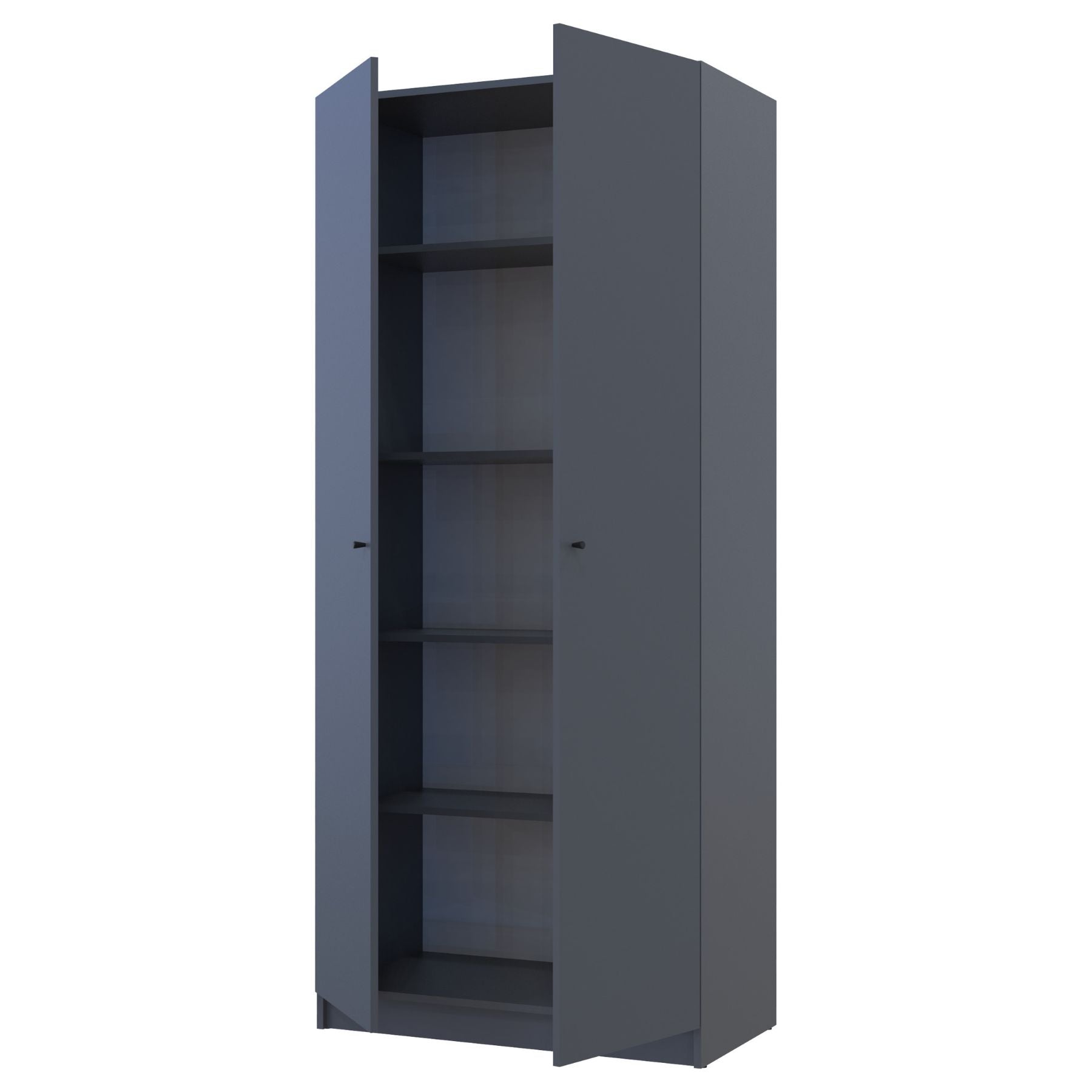 Шкаф распашной с полками Doros Промо 90х48х204 см Графит (DRS-011202)