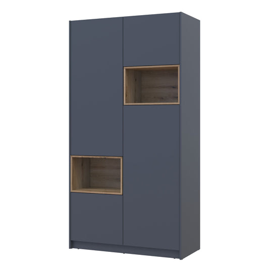 Шкаф для одежды с нишей Doros Дэйл 115,2х52х220 см Графит/Дуб евок (DRS-011281)