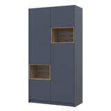 Шкаф для одежды с нишей Doros Дэйл 115,2х52х220 см Графит/Дуб евок (DRS-011281)