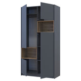 Шкаф для одежды с нишей Doros Дэйл 115,2х52х220 см Графит/Дуб евок (DRS-011281)