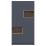 Шкаф для одежды с нишей Doros Дэйл 115,2х52х220 см Графит/Дуб евок (DRS-011281)