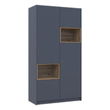 Шкаф для одежды с нишей Doros Дэйл 115,2х52х220 см Графит/Дуб евок (DRS-011281)