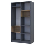 Шкаф для одежды с нишей Doros Дэйл 115,2х52х220 см Графит/Дуб евок (DRS-011281)