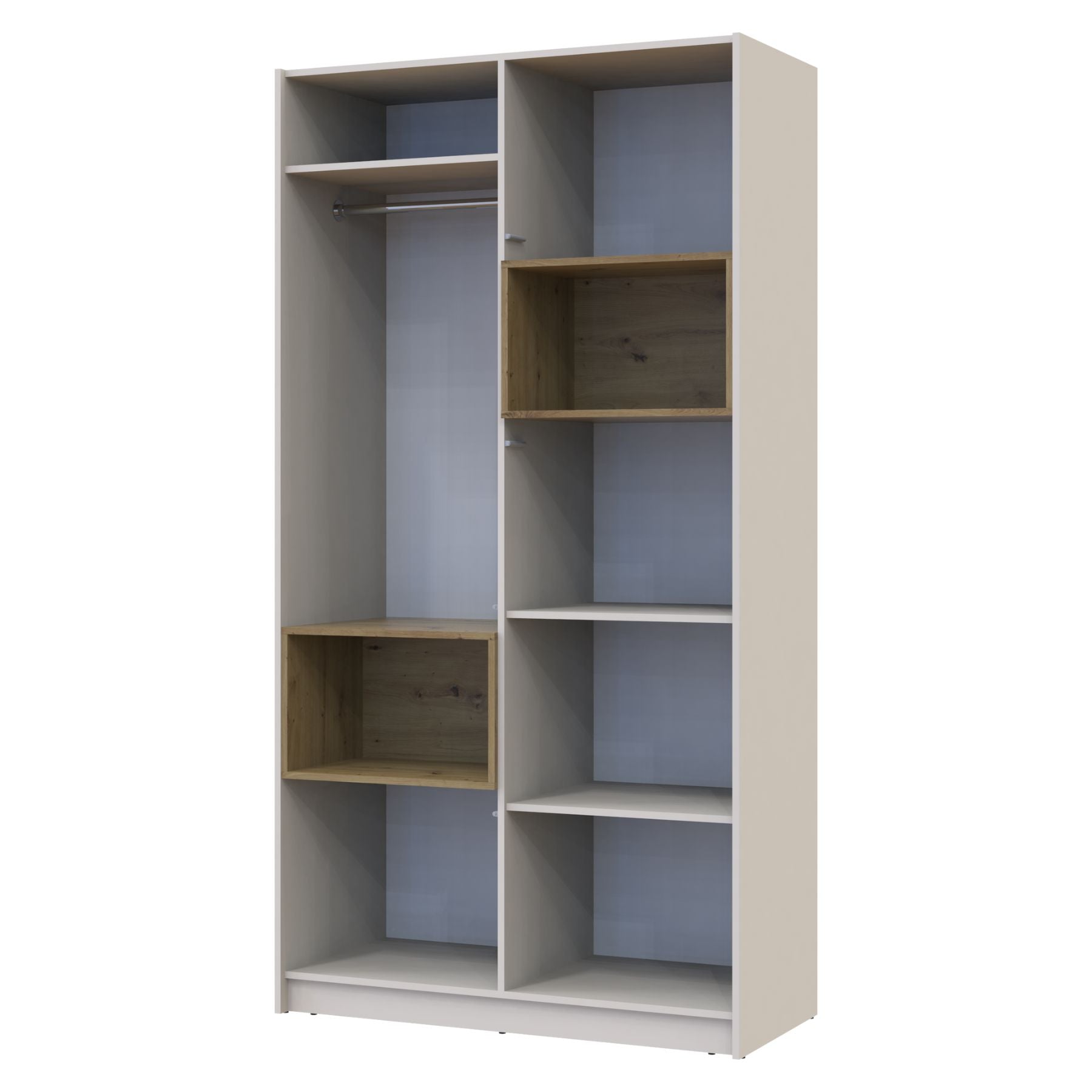 Шкаф для одежды с нишей Doros Дэйл 115,2х52х220 см Кашемир/Дуб артизан (DRS-011284)